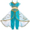 Costume de princesse pour fille - Jasmin, robe dHalloween, Noël, carnaval, cosplay, costume, sari indien, danse du ventre - 