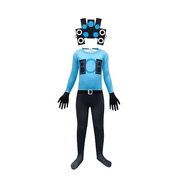 CKCKTZ Skibi-dis Costume dHalloween pour enfant TV homme caméraman garçon jeu vidéo cosplay combinaison pour 5-12 ans 9-10 