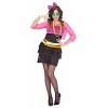 "THE 80s GROUPIE" dress, mesh shirt, belt, bow headband - M 