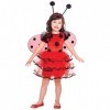 amscan- Ladybird 3-4 Years Déguisement, Girls, 9904184, Rouge et Noir - Version Anglaise