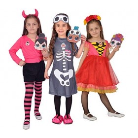 Ciao- L.O.L. Surprise! Spooky Squad robe costume déguisement Halloween original fille Taille 6-9 ans avec accessoires, suje