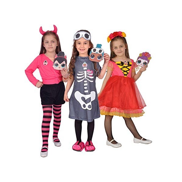 Ciao- L.O.L. Surprise! Spooky Squad robe costume déguisement Halloween original fille Taille 6-9 ans avec accessoires, suje