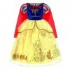 MYRISAM Filles Robe de Carnaval Princesse Costume de Blanche Neige avec Cape Conte de Fée Snow White Déguisements Cosplay Hal