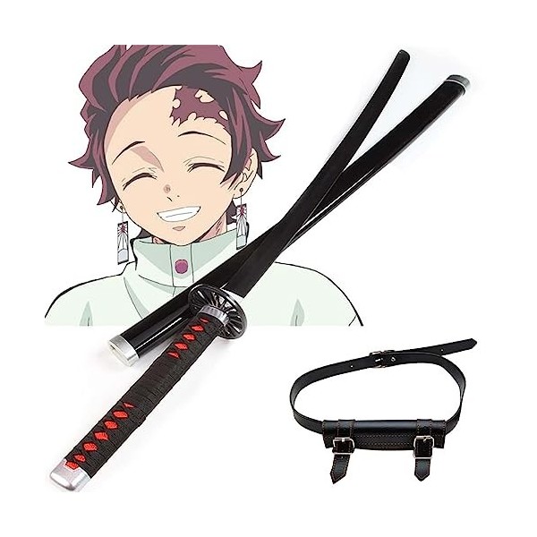 Épée De Samouraï Tueur De Démons Katana Epée Kamado Tanjiro Cosplay 75cm/100cm Lame De Bambou Jouets Epées Anime Armes Props 