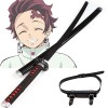 Épée De Samouraï Tueur De Démons Katana Epée Kamado Tanjiro Cosplay 75cm/100cm Lame De Bambou Jouets Epées Anime Armes Props 