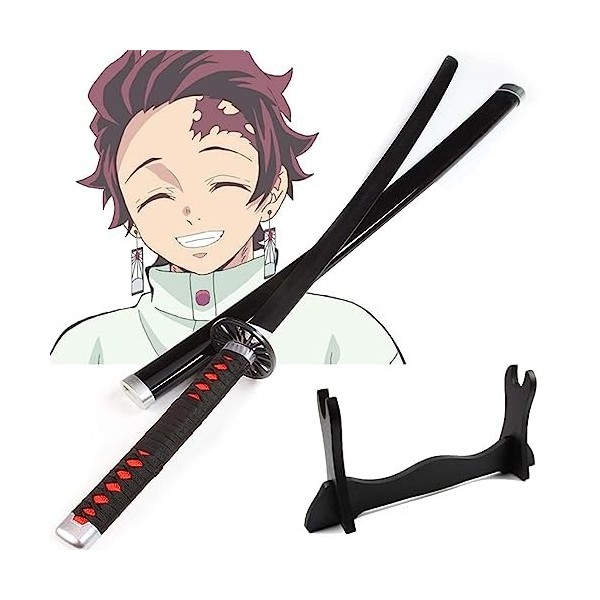 Épée De Samouraï Tueur De Démons Katana Epée Kamado Tanjiro Cosplay 75cm/100cm Lame De Bambou Jouets Epées Anime Armes Props 