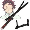 Épée De Samouraï Tueur De Démons Katana Epée Kamado Tanjiro Cosplay 75cm/100cm Lame De Bambou Jouets Epées Anime Armes Props 