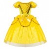 FMYFWY Costume de Carnaval Filles Princesse Robe de Belle Déguisements de la Beauté et la Bête Halloween Noël Robe de Anniver