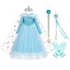 MYRISAM Filles Déguisement Robe Reine des Neiges Princesse Elsa Costume de Carnaval Halloween Cosplay Noël Robe de Soirée Cér