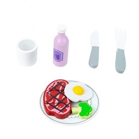 Toyvian 1 Jeu Vaisselle De Simulation Jouet Alimentaire pour Enfants Jouet Éducatif pour Enfants Faux Jouet De Steak Batterie