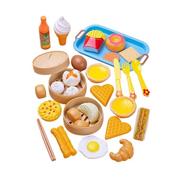 Ensemble de nourriture de jeu – Assortiment de nourriture de cuisine amusant pour enfants, garçons et filles