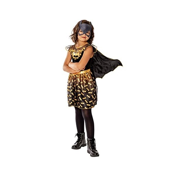 Rubies Déguisement de super-héros officiel DC Batgirl Deluxe pour enfant, taille S 3-4 ans