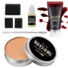 DELANCI Halloween Special Effects SFX Kit de maquillage,12 couleurs de peinture de maquillage à base dhuile, cire de cicatr