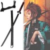 Épée DAnime Japonaise En Bois Katana Demon Slayer Kamado Tanjiro Cosplay Épée De Samouraï Anime Épée En Bois 76cm/104cm Kata