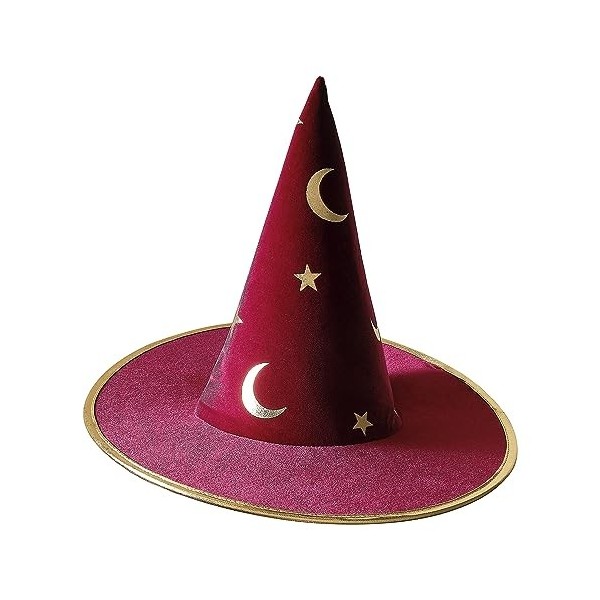 Ginger Ray Girls Burgundy Velvet Magicians Hat for Halloween Costume Parties