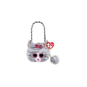 Ty - Porte-Monnaie Peluche - Kiki le Chat, TY95218, Gris