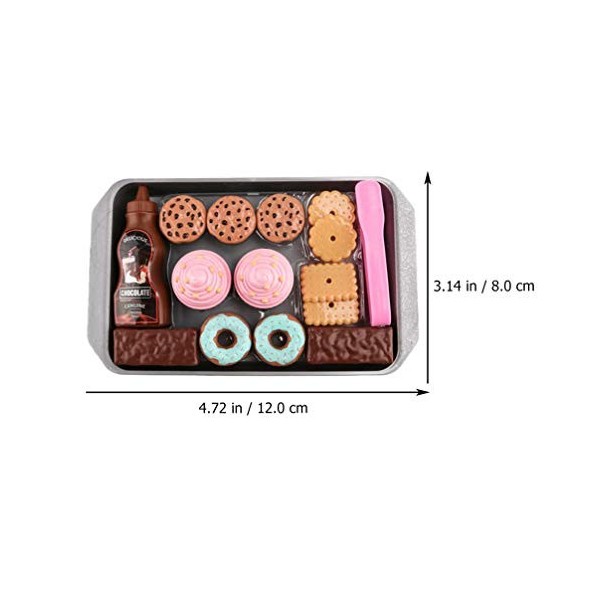 NUOBESTY 1 ensemble de nourriture de jeu de biscuits avec jeu de cuisson des biscuits et des cupcakes en plastique pour faire