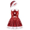 Alvivi Enfant Fille Robe De Noël Déguisement Princesse Noël Robe Costume Mère Noël Et Chapeaux Robe Tenue Soirée Partie Fête 