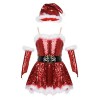 Alvivi Enfant Fille Robe De Noël Déguisement Princesse Noël Robe Costume Mère Noël Et Chapeaux Robe Tenue Soirée Partie Fête 