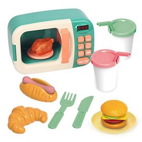 Fanuse Maison de Jeu pour Enfants Jouets Simulation Petits Appareils Minuterie éLectrique Cuisine Four à Micro-Ondes Jouet