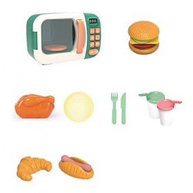 Fanuse Maison de Jeu pour Enfants Jouets Simulation Petits Appareils Minuterie éLectrique Cuisine Four à Micro-Ondes Jouet