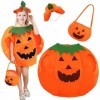 DERAYEE Costume de citrouille dHalloween,Enfants Vêtements Halloween,Costume de carnaval Cosplay Fêtes