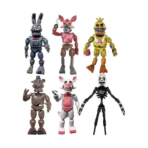 RULANSH FNAF Jeu de figurines articulées - Poupées à collectionner - Cadeaux pour tous les enfants - Décorations de gâteau - 