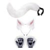 F Fityle Anime Cat Costume Animal et Tail Set Jouets Chaton en Peluche pour Cosplay Fancy Dress, Noir