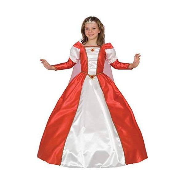 Ciao Princesse dAsburgo Costume Fille Taille 7-9 Ans , Rouge/Blanc