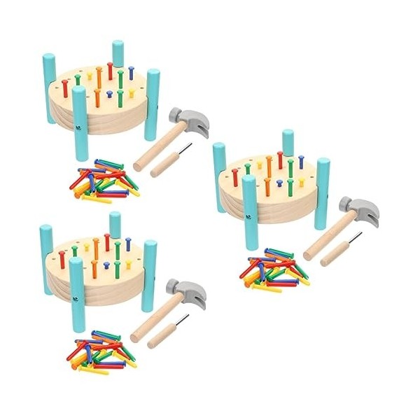 Toyvian 1 Ensemble De Jeu De Taraudage De Simulation Jouets Éducatifs pour Bébé Ensemble DOutils en Bois pour Les Tout-Petit