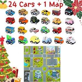 Lubibi Calendrier de lAvent Enfants 2022, 24 jouet pour enfant de petites voitures miniatures,Noël compte à rebours vacances