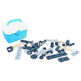 Sharplace Outil de Jeu en Bois Établi Boîte à Outils avec marteaux Perceuse Jouet Enfants Tout-Petits Jouet Faire Semblant de