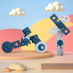 Sharplace Outil de Jeu en Bois Établi Boîte à Outils avec marteaux Perceuse Jouet Enfants Tout-Petits Jouet Faire Semblant de