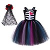 IMEKIS Enfant Filles Mariée Zombie Déguisement Halloween Fantaisie Corpse Squelette Robe Tutu Mariée Vampire Fantôme Déguisem