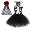 IMEKIS Enfant Filles Mariée Zombie Déguisement Halloween Fantaisie Corpse Squelette Robe Tutu Mariée Vampire Fantôme Déguisem