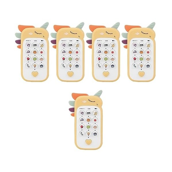 Toyvian 5 Pièces Téléphone Portable Pour Enfants Ensemble De Jeu Pour Enfants Jouets Pour Enfants Jouet Musical Pour Bébé Jou