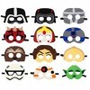 Lot de 12 masques de fête Yoda Star Wars pour enfants - Masque et corde élastique - Accessoires de jeu pour enfants - Cadeau 