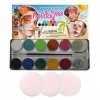 Eulenspiegel- Metall 212240 – Palette Happy Holiday, Vegan, kit de Maquillage pour Enfants, Carnaval, Unisexe-Adulte, 1021010