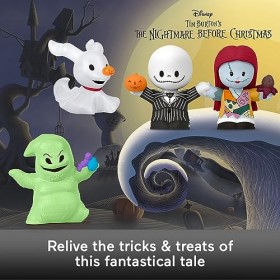 Fisher-Price Coffret Collector Little People 4 Figurines L’Étrange Noël De Monsieur Jack, Avec Jack Skellington Et Autres Per