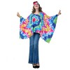 SEA HARE Femmes 60 s Hippie vêtements Mode Hippie Cape Bleu 