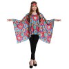 SEA HARE Femmes 60 s Hippie vêtements Mode Hippie Cape Bleu 
