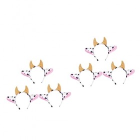 FRCOLOR 9 Pièces Serre-Tête En Corne De Vache Costume De Chouchous Pour Enfants Oreilles De Vache Accessoires De Festival Ban