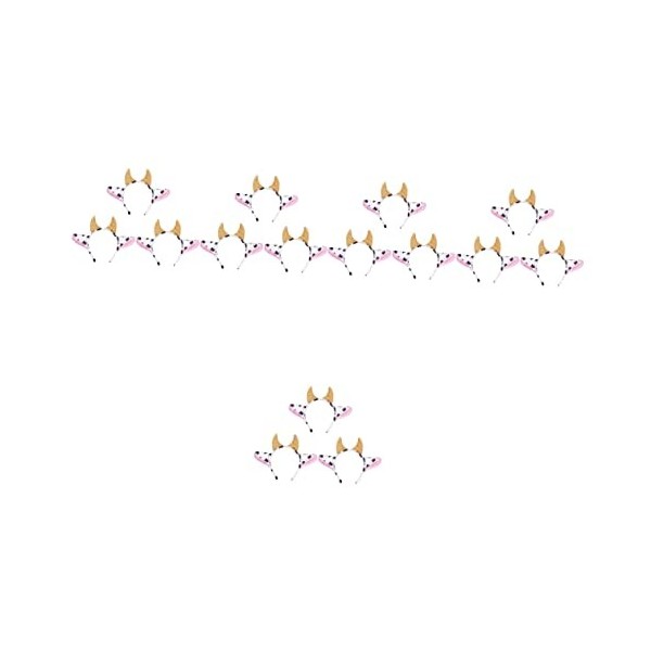FRCOLOR 9 Pièces Serre-Tête En Corne De Vache Costume De Chouchous Pour Enfants Oreilles De Vache Accessoires De Festival Ban