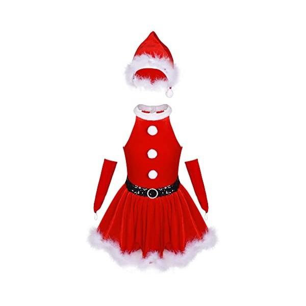 HONMOK Ensemble Noël Déguisement Lutin pour Enfant Costume Elfe