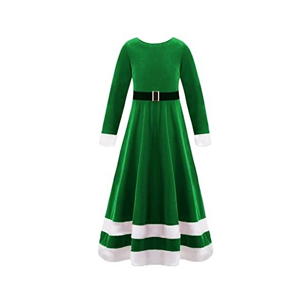 Alvivi Enfant Fille Robe De Noël Déguisement Princesse Noël Robe Costume Mère Noël Et Chapeaux Robe Tenue Soirée Partie Fête 