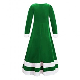 Alvivi Enfant Fille Robe De Noël Déguisement Princesse Noël Robe Costume Mère Noël Et Chapeaux Robe Tenue Soirée Partie Fête 