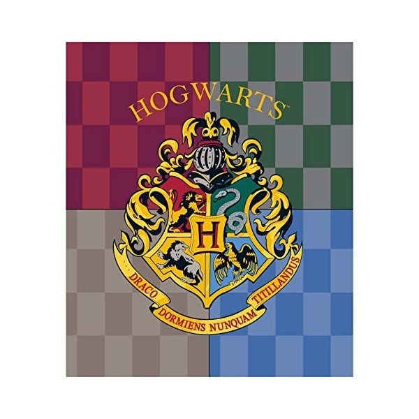 SaoTi Couverture Coralina Harry Potter 120 x 150 cm, bouclier, personnages, différents modèles et couleurs bouclier fond rou