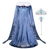 URAQT Elsa Anna Costume de luxe Elsa Anna pour fille, cape brillante pour Noël, carnaval, fête danniversaire, Halloween, cos