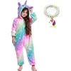 Enfants Licorne Onesie Pyjamas Flanelle One Piece Costume Filles Cadeau Cosplay Halloween Outfit Homewear