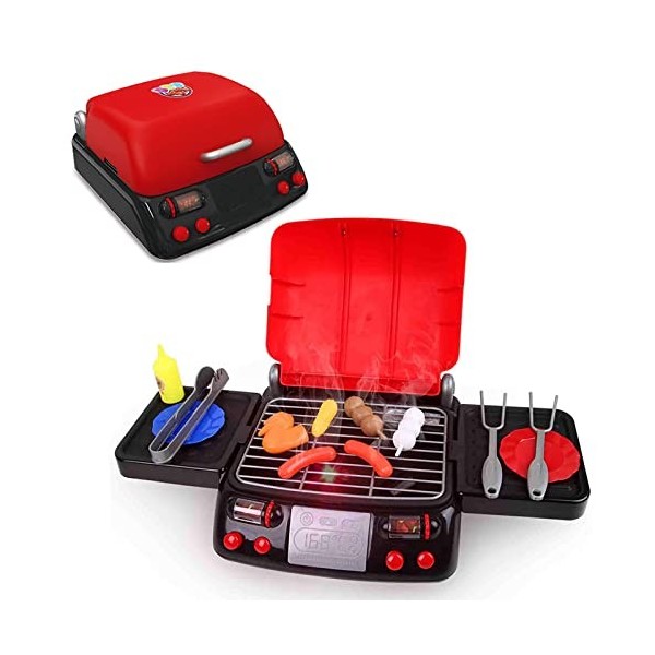 kramow Jeu de Cuisine Enfant, Barbecue Enfant, Fruits et Legumes Jouets, Accessoire Cuisine Enfant Cadeaux pour Garçons Fille